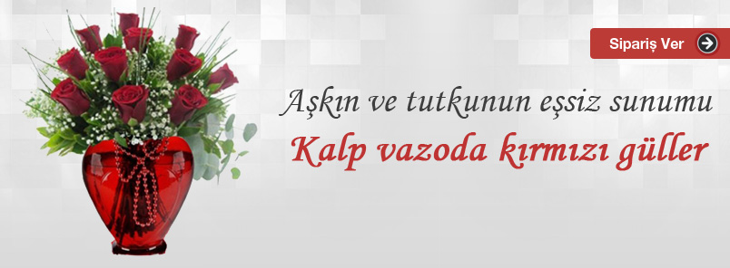 kalp vazoda güller